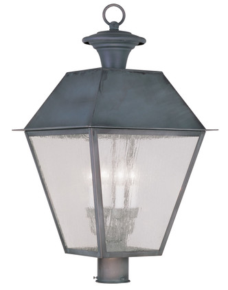 Livex Lighting - 2173-61 - Four Light Outdoor Post Lantern - Mansfield - Charcoal