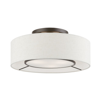 Livex Lighting - 40143-91 - Three Light Semi-Flush Mount - Ellsworth - English Bronze