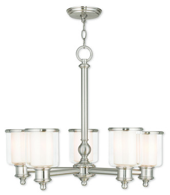 Livex Lighting - 40205-91 - Five Light Chandelier - Middlebush - Brushed Nickel
