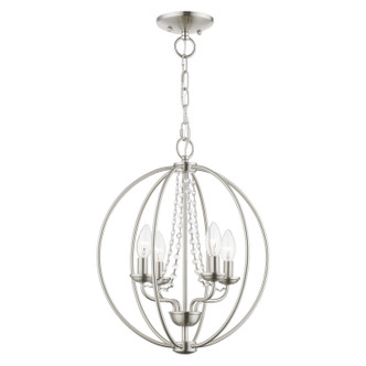 Arabella Four Light Convertible Chandelier/ Semi-Flush (40914-91)
