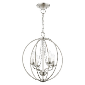Arabella Four Light Convertible Chandelier/ Semi-Flush (40914-91)