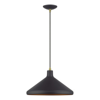 Livex Lighting - 41179-07 - One Light Pendant - Geneva - Bronze with Antique Brass