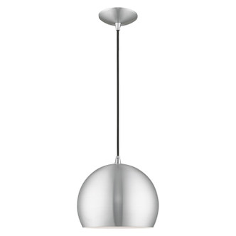 Livex Lighting - 41181-66 - One Light Mini Pendant - Piedmont - Brushed Aluminum w/ Polished Chromes