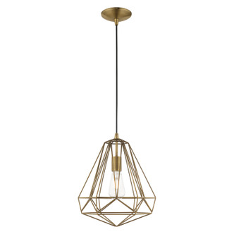 Livex Lighting - 41324-01 - One Light Mini Pendant - Knox - Antique Brass