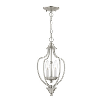 Livex Lighting - 4170-91 - Three Light Mini Chandelier/Ceiling Mount - Home Basics - Brushed Nickel