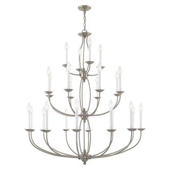 Livex Lighting - 4180-91 - 24 Light Chandelier - Home Basics - Brushed Nickel