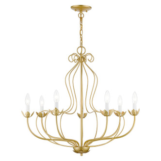 Livex Lighting - 42907-33 - Seven Light Chandelier - Katarina - Soft Gold