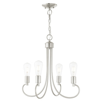 Livex Lighting - 42924-91 - Four Light Chandelier - Bari - Brushed Nickel