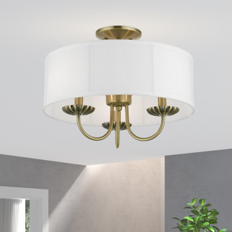 Brookdale Three Light Semi-Flush Mount (42989-01)