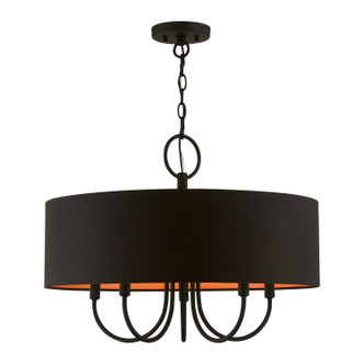 Livex Lighting - 45615-04 - Five Light Pendant - Sentosa - Black