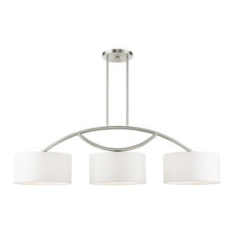 Livex Lighting - 45983-91 - Three Light Linear Chandelier - Meridian - Brushed Nickel