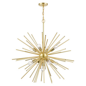Livex Lighting - 46176-33 - Nine Light Foyer Chandelier - Tribeca - Soft Gold w/Polished Brass