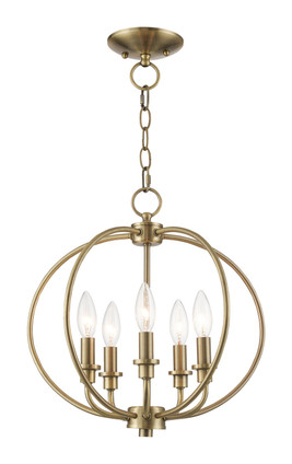 Milania Five Light Mini Chandelier/Ceiling Mount (4665-01)