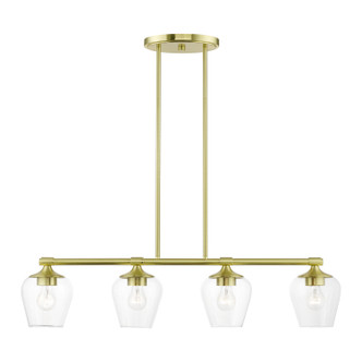 Livex Lighting - 46724-12 - Four Light Linear Chandelier - Willow - Satin Brass