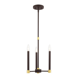 Livex Lighting - 46883-07 - Three Light Chandelier - Karlstad - Bronze w/ Satin Brasss