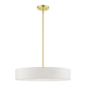 Livex Lighting - 46924-12 - Four Light Pendant - Venlo - Satin Brass w/Shiny White