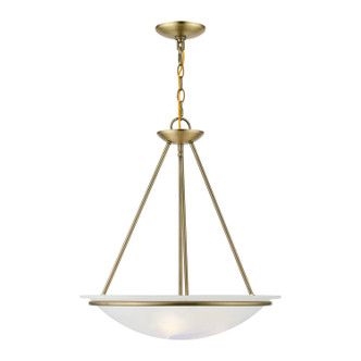 Livex Lighting - 4826-01 - Three Light Pendant - Newburgh - Antique Brass
