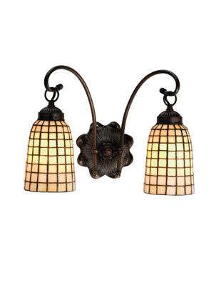 Meyda Tiffany - 18646 - Two Light Wall Sconce - Terra Bone - Mahogany Bronze