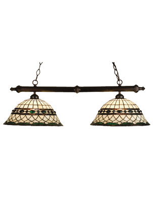 Meyda Tiffany - 18840 - Two Light Island Pendant - Tiffany Roman - Mahogany Bronze