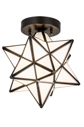Meyda Tiffany - 189645 - One Light Flushmount - Moravian Star - Craftsman Brown Meyda Tiffany - 189645 - One Light Flushmount - Moravian Star - Craftsman Brown