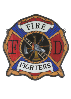 Meyda Tiffany - 18999 - Window - Fireman'S Shield - Wrought Iron