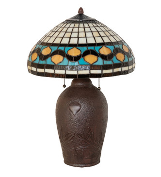 Tiffany Acorn Two Light Table Lamp (19169)