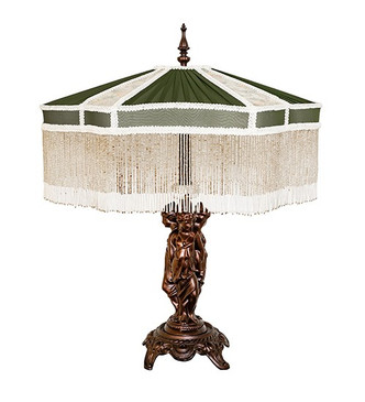 Fabric & Fringe Table Lamp (19230)