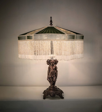 Fabric & Fringe Table Lamp (19230)
