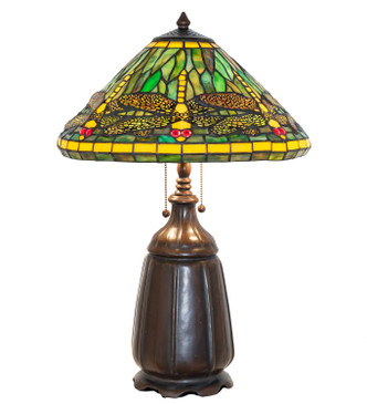 Tiffany Dragonfly Two Light Table Lamp (194127)