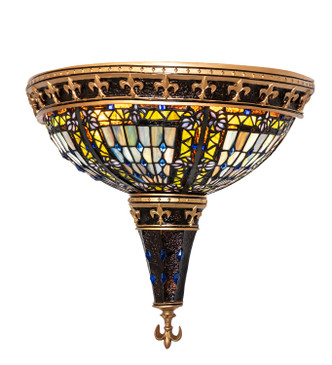 Meyda Tiffany - 19819 - Two Light Wall Sconce - Fleur-De-Lis - Mahogany Bronze