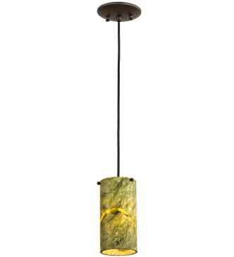 Meyda Tiffany - 210029 - One Light Mini Pendant - Cilindro - Black Metal