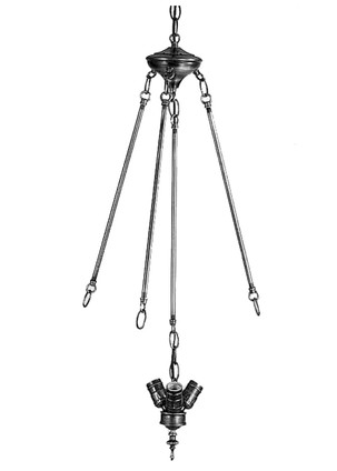 Meyda Tiffany - 21032 - Three Light Inverted Pendant Hardware - Inverted Pendant Hardware - Mahogany Bronze