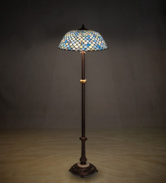 Tiffany Fishscale Three Light Floor Lamp (229070)