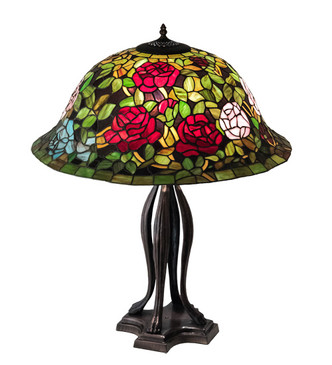 Tiffany Rosebush Three Light Table Lamp (229111) Tiffany Rosebush Three Light Table Lamp (229111)