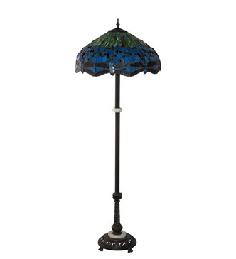 Tiffany Hanginghead Dragonfly Three Light Floor Lamp (229124)