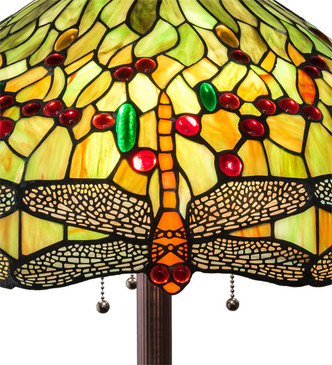 Tiffany Hanginghead Dragonfly Three Light Floor Lamp (229131) Tiffany Hanginghead Dragonfly Three Light Floor Lamp (229131)