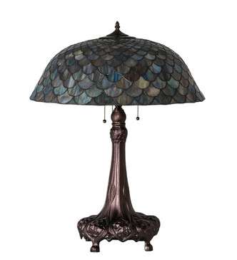 Tiffany Fishscale Three Light Table Lamp (230462) Tiffany Fishscale Three Light Table Lamp (230462)