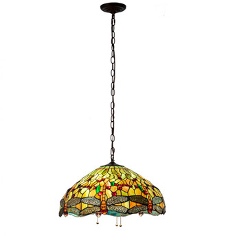 Tiffany Hanginghead Dragonfly Three Light Pendant (232780) Tiffany Hanginghead Dragonfly Three Light Pendant (232780)