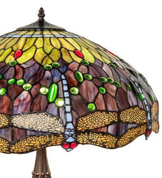 Tiffany Hanginghead Dragonfly Three Light Table Lamp (232804)
