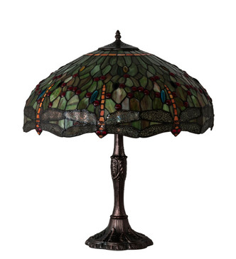 Tiffany Hanginghead Dragonfly Three Light Table Lamp (232805)