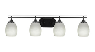 Toltec Lighting - 2614-MB-615 - Four Light Bath Bar - Odyssey - Matte Black
