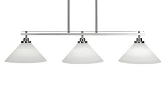Toltec Lighting - 2636-BN-4001 - Three Light Island Pendant - Odyssey - Brushed Nickel