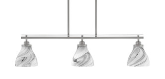 Toltec Lighting - 2636-BN-4769 - Three Light Island Pendant - Odyssey - Brushed Nickel