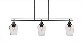 Toltec Lighting - 2636-MB-210 - Three Light Island Pendant - Odyssey - Matte Black