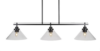 Toltec Lighting - 2636-MB-304 - Three Light Island Pendant - Odyssey - Matte Black