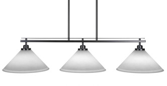 Toltec Lighting - 2636-MB-316 - Three Light Island Pendant - Odyssey - Matte Black