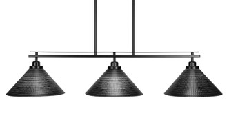 Toltec Lighting - 2636-MB-4009 - Three Light Island Pendant - Odyssey - Matte Black