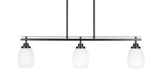 Toltec Lighting - 2636-MB-4021 - Three Light Island Pendant - Odyssey - Matte Black