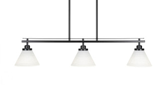 Toltec Lighting - 2636-MB-4051 - Three Light Island Pendant - Odyssey - Matte Black