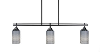 Toltec Lighting - 2636-MB-4062 - Three Light Island Pendant - Odyssey - Matte Black